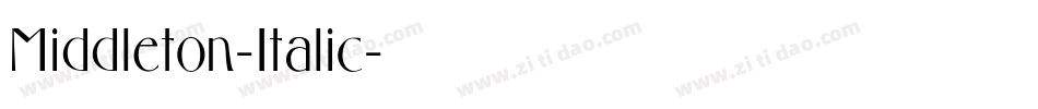 Middleton-Italic字体转换
