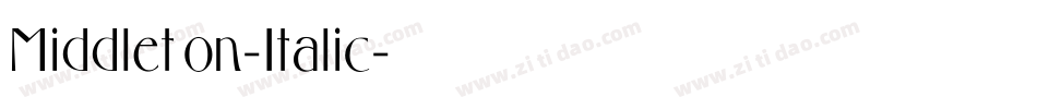 Middleton-Italic字体转换