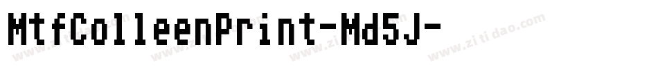 MtfColleenPrint-Md5J字体转换