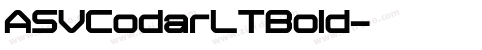 ASVCodarLTBold字体转换