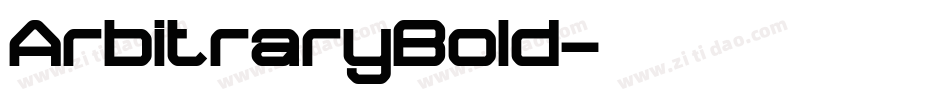 ArbitraryBold字体转换