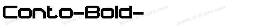 Conto-Bold字体转换