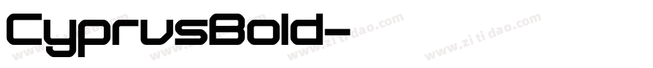 CyprusBold字体转换