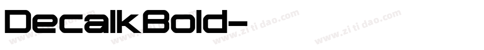 DecalkBold字体转换