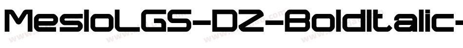 MesloLGS-DZ-BoldItalic-11字体转换