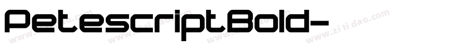 PetescriptBold字体转换