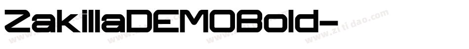 ZakillaDEMOBold字体转换