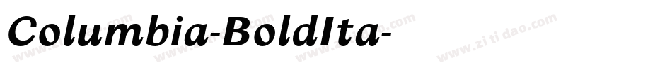 Columbia-BoldIta字体转换
