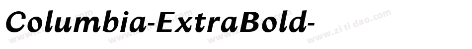 Columbia-ExtraBold字体转换