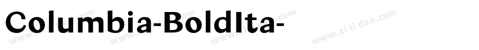 Columbia-BoldIta字体转换