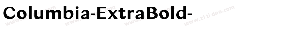 Columbia-ExtraBold字体转换