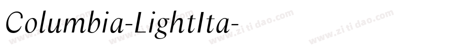 Columbia-LightIta字体转换