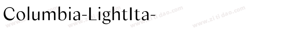 Columbia-LightIta字体转换