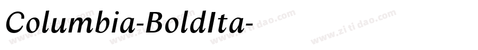 Columbia-BoldIta字体转换