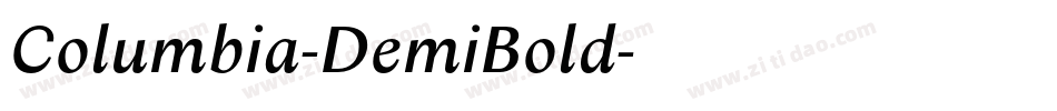 Columbia-DemiBold字体转换