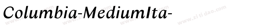Columbia-MediumIta字体转换