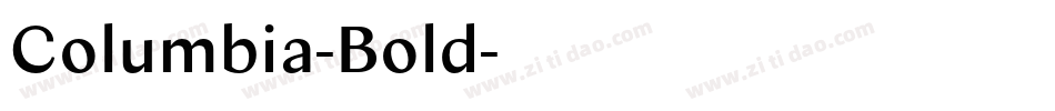 Columbia-Bold字体转换