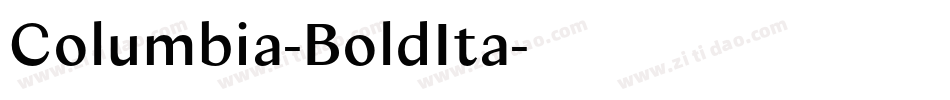 Columbia-BoldIta字体转换