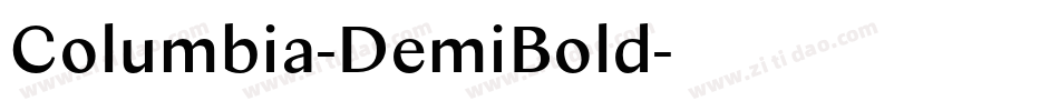Columbia-DemiBold字体转换