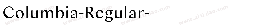 Columbia-Regular字体转换