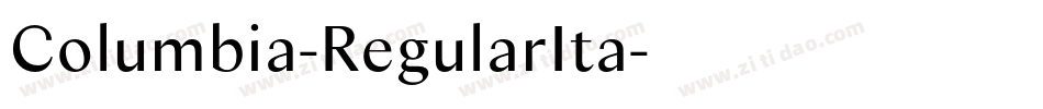 Columbia-RegularIta字体转换