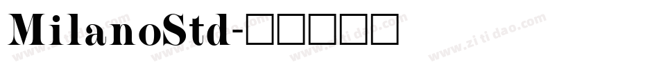 MilanoStd字体转换