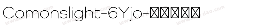 Comonslight-6Yjo字体转换