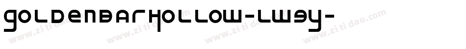 GoldenBarHollow-lwgy字体转换