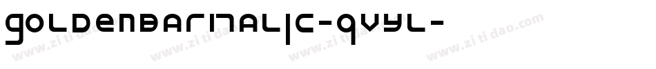 GoldenBarItalic-9VYL字体转换