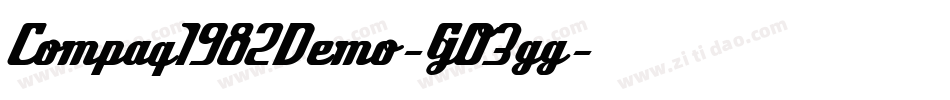 Compaq1982Demo-GO3gg字体转换