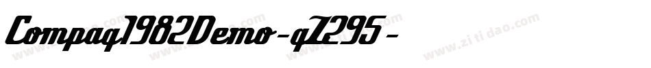 Compaq1982Demo-qZ295字体转换