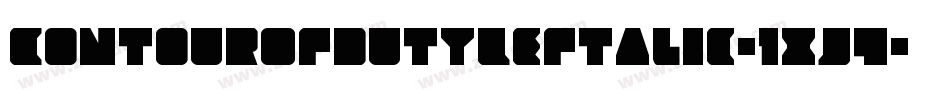 ContourOfDutyLeftalic-1xJ4字体转换