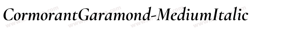 CormorantGaramond-MediumItalic字体转换