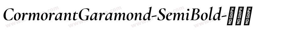 CormorantGaramond-SemiBold字体转换
