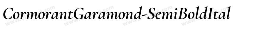 CormorantGaramond-SemiBoldItalic字体转换