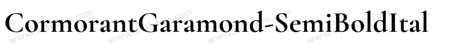 CormorantGaramond-SemiBoldItalic字体转换