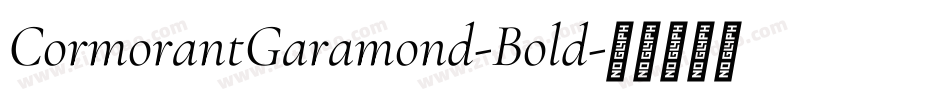 CormorantGaramond-Bold字体转换