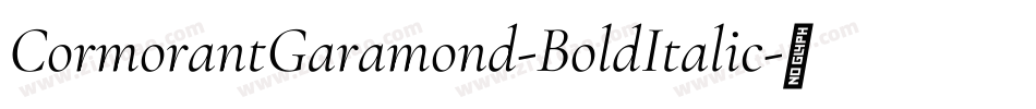 CormorantGaramond-BoldItalic字体转换