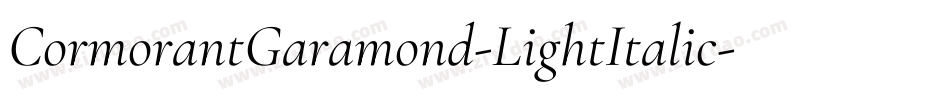CormorantGaramond-LightItalic字体转换