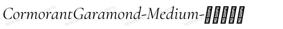 CormorantGaramond-Medium字体转换