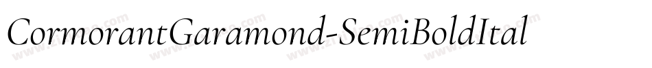 CormorantGaramond-SemiBoldItalic字体转换