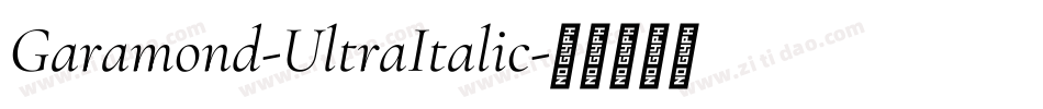 Garamond-UltraItalic字体转换