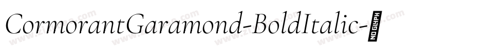 CormorantGaramond-BoldItalic字体转换