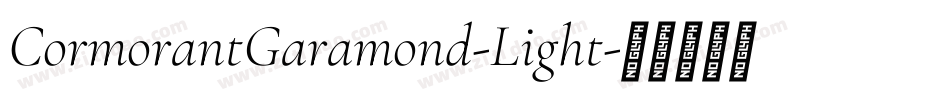 CormorantGaramond-Light字体转换