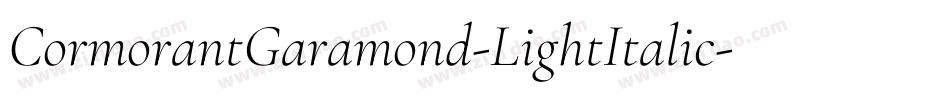CormorantGaramond-LightItalic字体转换