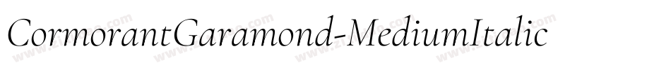 CormorantGaramond-MediumItalic字体转换