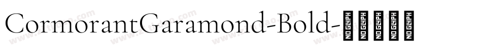 CormorantGaramond-Bold字体转换
