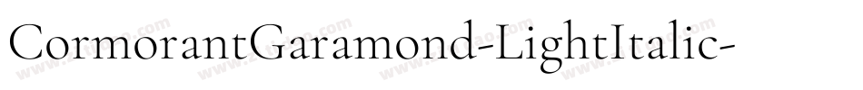 CormorantGaramond-LightItalic字体转换
