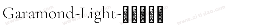 Garamond-Light字体转换