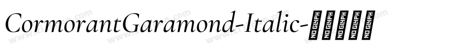 CormorantGaramond-Italic字体转换